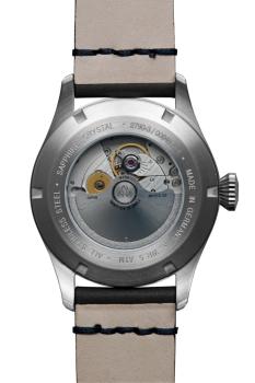 Preview: Bauhaus Aviation Herrenuhr Automatik mit Gangreserveanzeige und Lederarmband